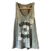 Tokyo Darling Normal is Boring floral racerback tank Jr S