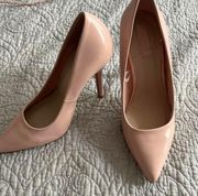 Forever21 Pink Nude Faux Patent Pumps