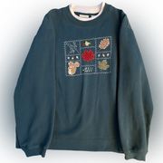 Classic Elements Vintage Fall Granny Aesthetic Crewneck Adorable Stitching 90s Fall Streetwear