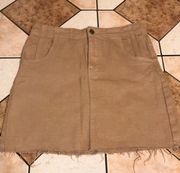 Wishlist khaki mini skirt size medium