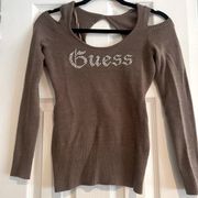 Guess cold shoulder sweater sm