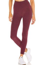 Beyond Yoga  Caught In The Midi High Rise Space Dye Burgundy Legging Medium