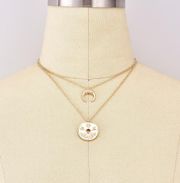 Boutique Multi-gold moon Necklace