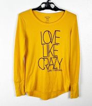 BLUE 84 Yellow Long Sleeves “Love Like Crazy” LSU Tigers Graphic Thermal Tee