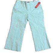 NEW Dockers Mystique Fit high rise capri pants light blue stretch size 14