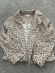 Cheetah Print Leather Jacket