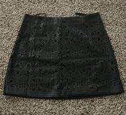 Faux Leather Skirt