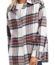 Karen Kane 2x NWT on the town Tartan Plaid Shirt Shacket Jacket