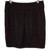 Eileen Fisher Brown Wool Skirt Pleated Front Women's Academia Aesthetic, size XS