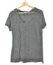 Treasure & Bond Black & White Stripe Relaxed Fit T-Shirt S