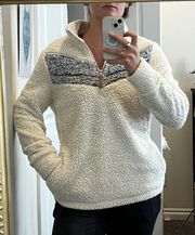 Fuzzy 3/4 Zip Sweatshirt