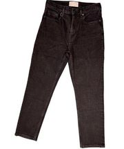 Black Denim Straight Leg Ankle Length Size 27