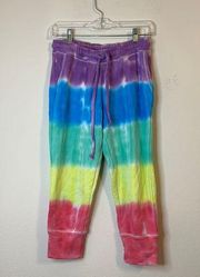 NWT Chaser Revolve crop joggers Rainbow size S