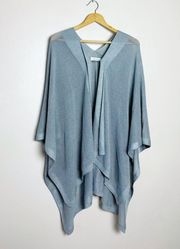 SALE! Gray  Metallic Poncho Sweater O/S Like New
