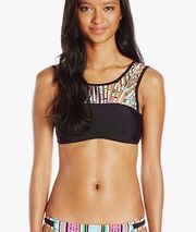 NWT! HOBIE Bright Neon Multicolor Bikini Top Swim