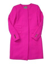 NWT J.Crew Double-cloth Symphony Coat in Vibrant Fuchsia Pink Wool 2 $350