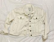 NWT white denim jean jacket