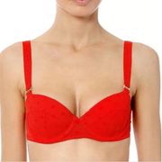 Stella McCartney Betty Twinkling Plunge Red Bra