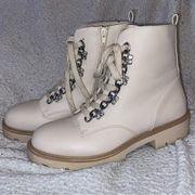 Womens Sparkle Combat Boots