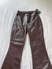 Leather Flare Pants