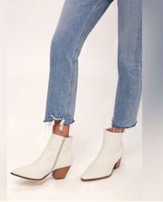 Lulus x Matisse Spirit Ivory Snake Pointed Toe Ankle Booties