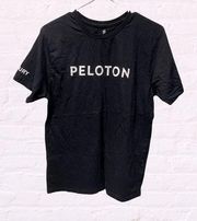 Peloton spell out black t-shirt sz medium unisex