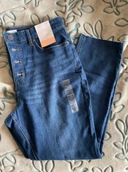 Blue High Rise Skinny Ankle Jeans