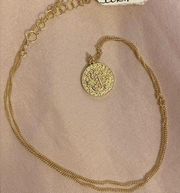 NWT Stamped 14k GF Chain Scorpio Charm Pendant Necklace w/5 Tiny Diamonds