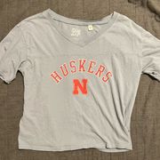 BLUE 84 HUSKER CROPPED WOMENS TEE