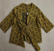 Anthropologie Moth Wrap Tiles scarf sweater: Womens M