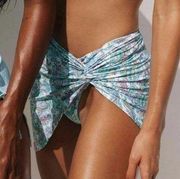 NWT Revolve VDM The Label Faux Tie Swim Cover Skirt Floral Paisley Medium