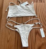 Frankie’s Bikinis  White Bikini Set