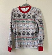 Hanna Andersson Star Wars fair isle print long sleeve sleep top size medium