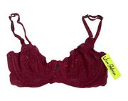 SAM EDELMAN Unlined Magenta Purple Bra. Style: S9117. Sz.34C BNWT!