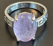 Purple amethyst S925 silver ring size 7.5