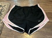 Nike  Dri Fit Black Pink White Running Shorts Size Small