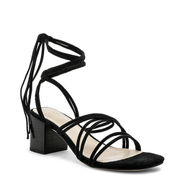 RAYE Sybil Lace-Up Sandal in Black Suede Size 8.5