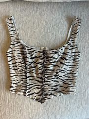 Forever 21 Tiger Print Corset Top