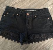 Black Jean Shorts