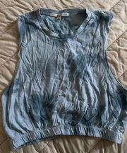 Blue Tie Die High Neck Tank - Size M