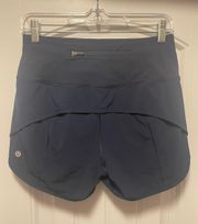 Navy Speed Up High-Rise Short 4”