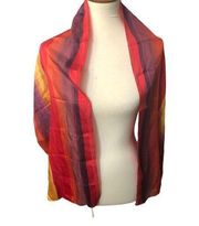 Italian vibrant multicolored scarf