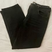 Logo By Lori Goldstein Boyfriend Jeans Capris Size 16 Straight Leg Cropped Black