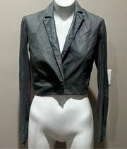 Veda by reformation olive green leather jacket