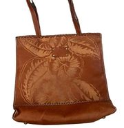 Patricia Nash 100% Leather Embossed Shoulder Tote Bag