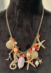 Tommy Bahama Melon Berry Sea Life Statement Necklace