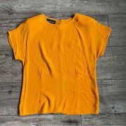 VINTAGE 1980s tangerine blouse - Carole Little