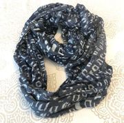 Tahari Infinity Scarf Blue and White