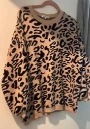 Cheetah Sweater Balloon Sleeves