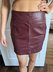 Vegan Leather Skirt